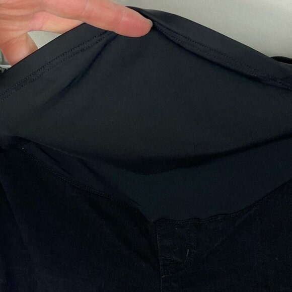 Madewell Black Maternity Skinny Jeans Over The Belly Lunar Wash Size 25 Denim - Picture 10 of 16